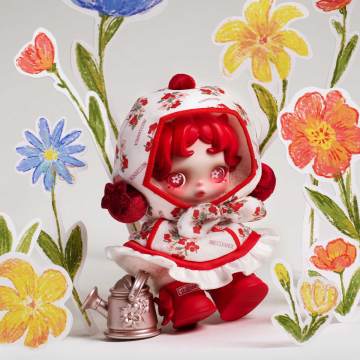 SKULLPANDA Amid Flowers Plush Doll Pendant（PRE ORDER）
