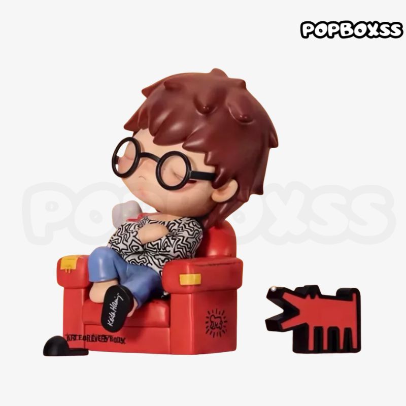 POP MART Hirono x Keith Haring Art Figure Hanging Card