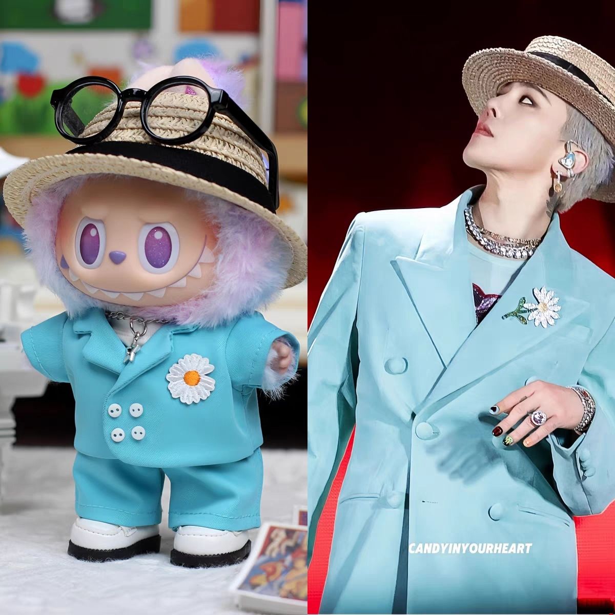 G-Dragon's same style labubu doll clothes(No doll)