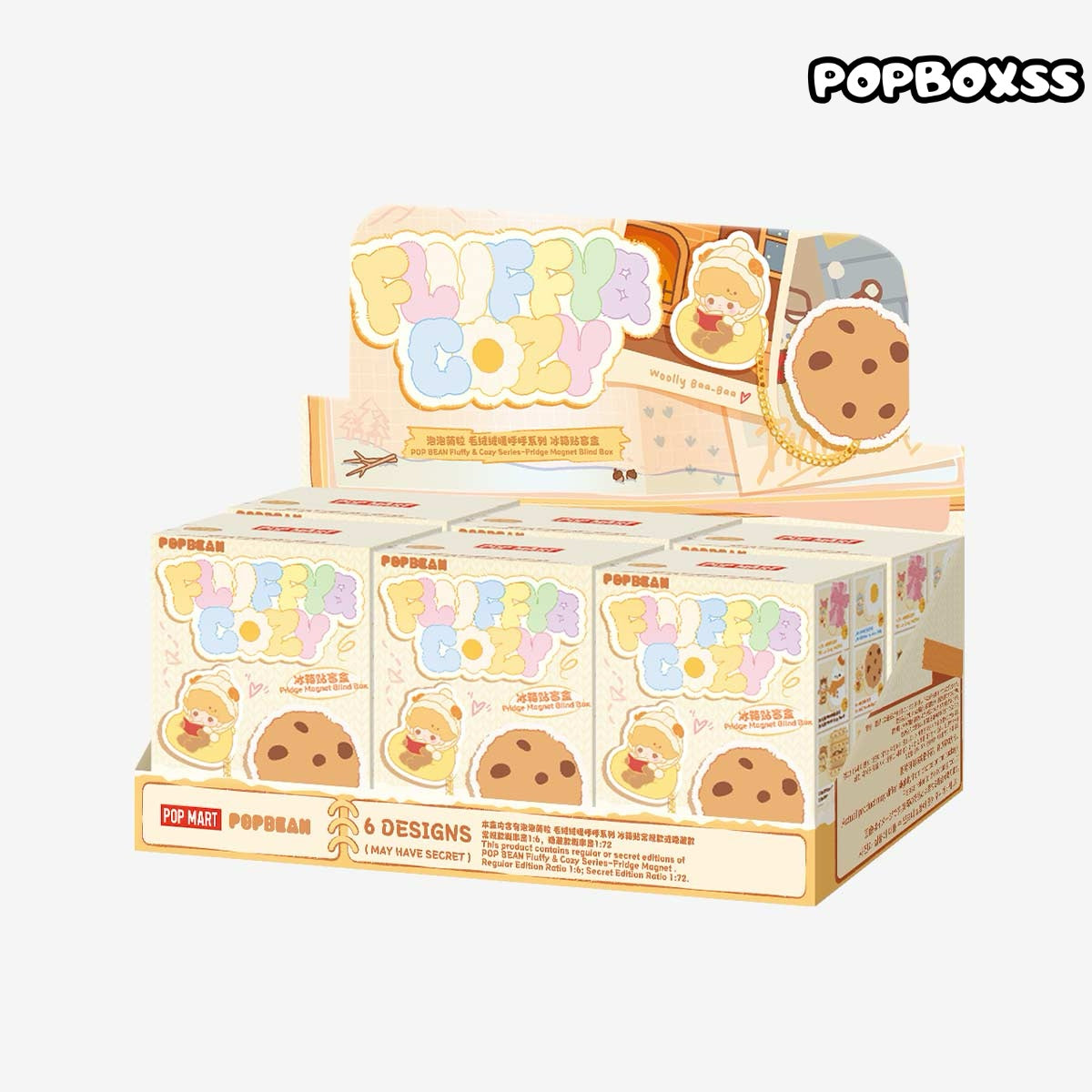 POP BEAN Fluffy & Cozy Series-Fridge Magnet Blind Box