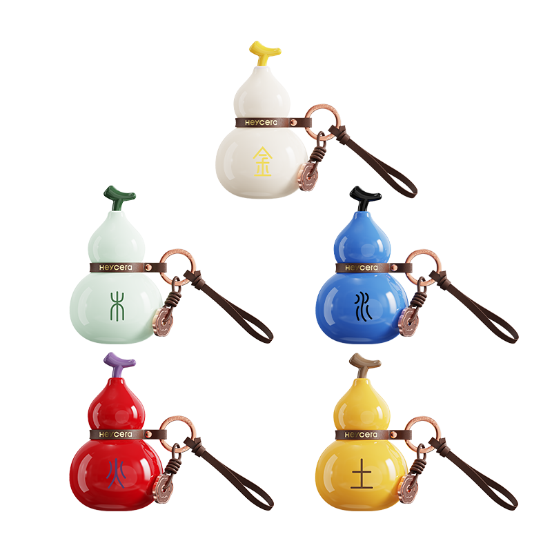 Heycera Five Elements Gourd Ceramic ornaments pendants