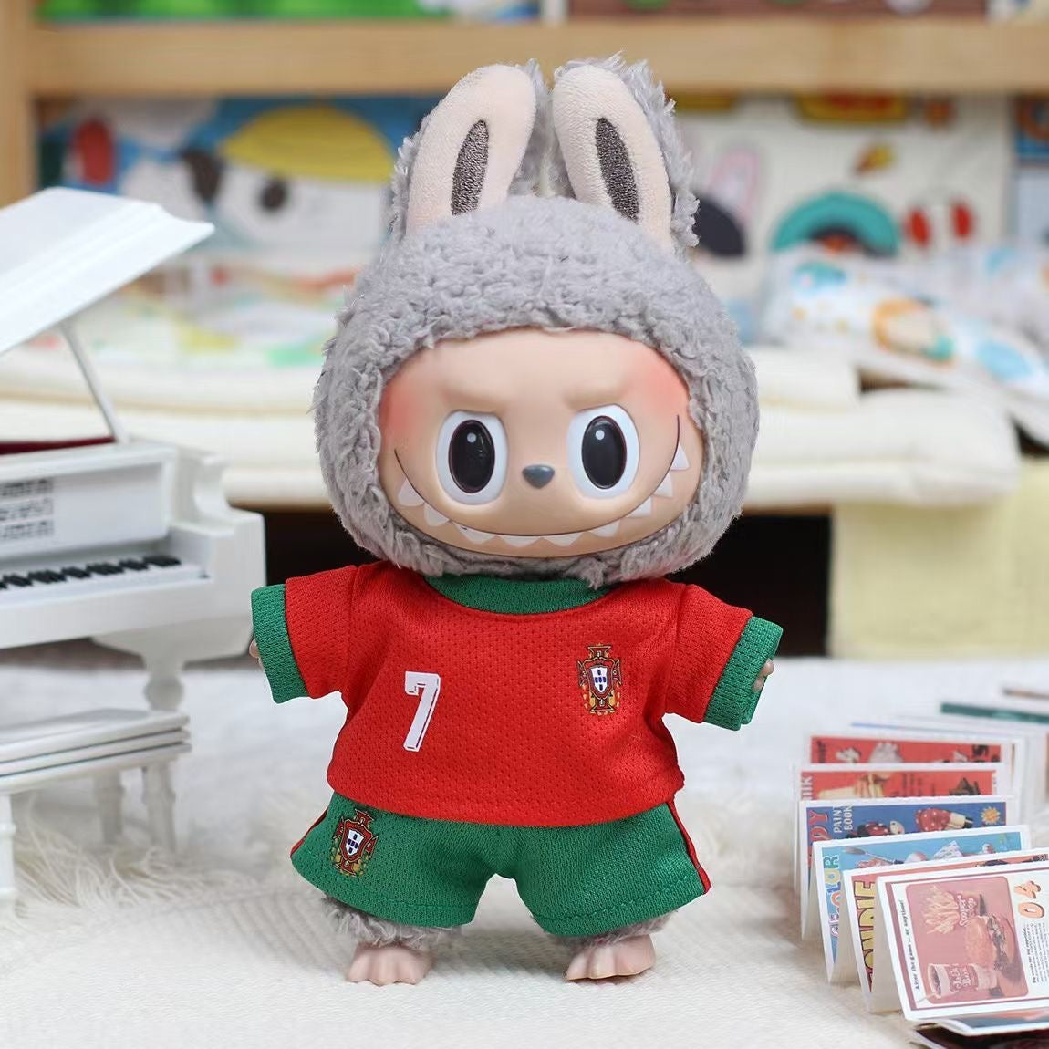 First, second and third generation labubu baby clothes football jersey(No Dolls)labubu clothes