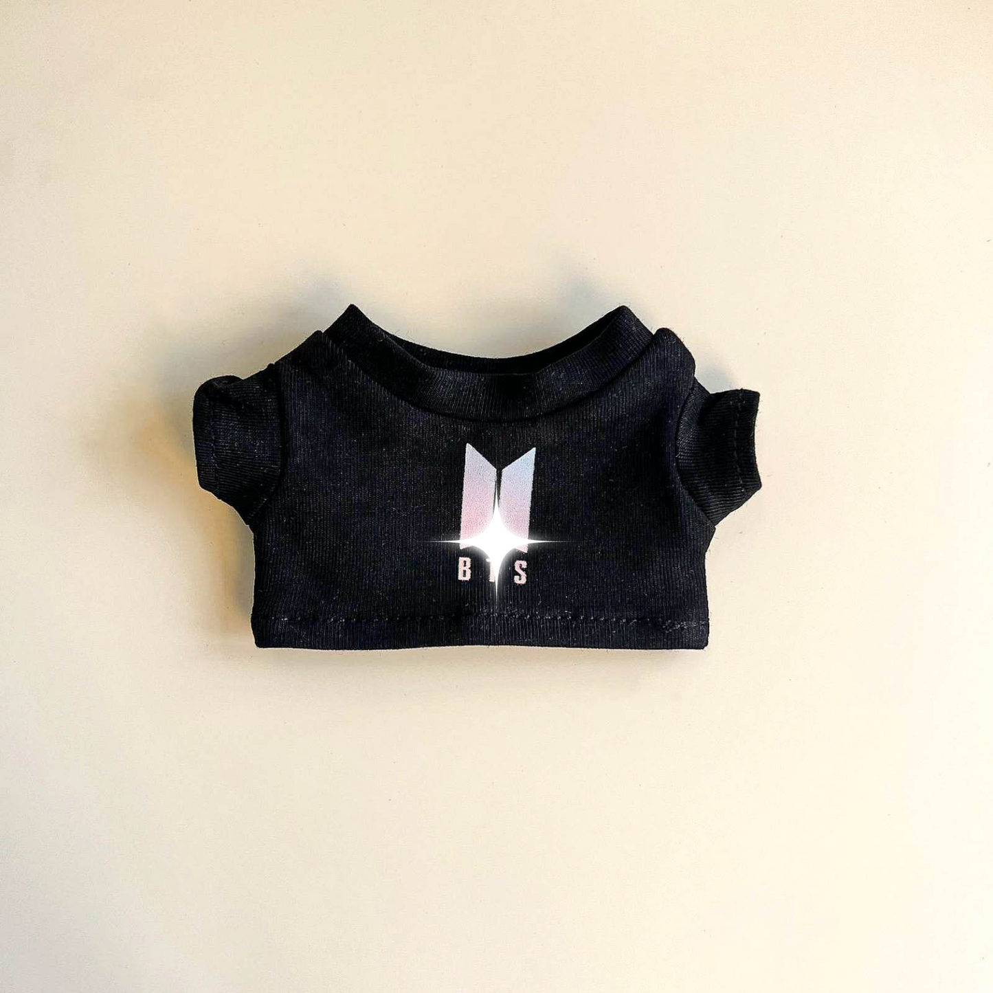 Labubu Bullet Proof Idol Tee Outfit (Colored Logo) — With Mini Fan Lightstick (2 Items)