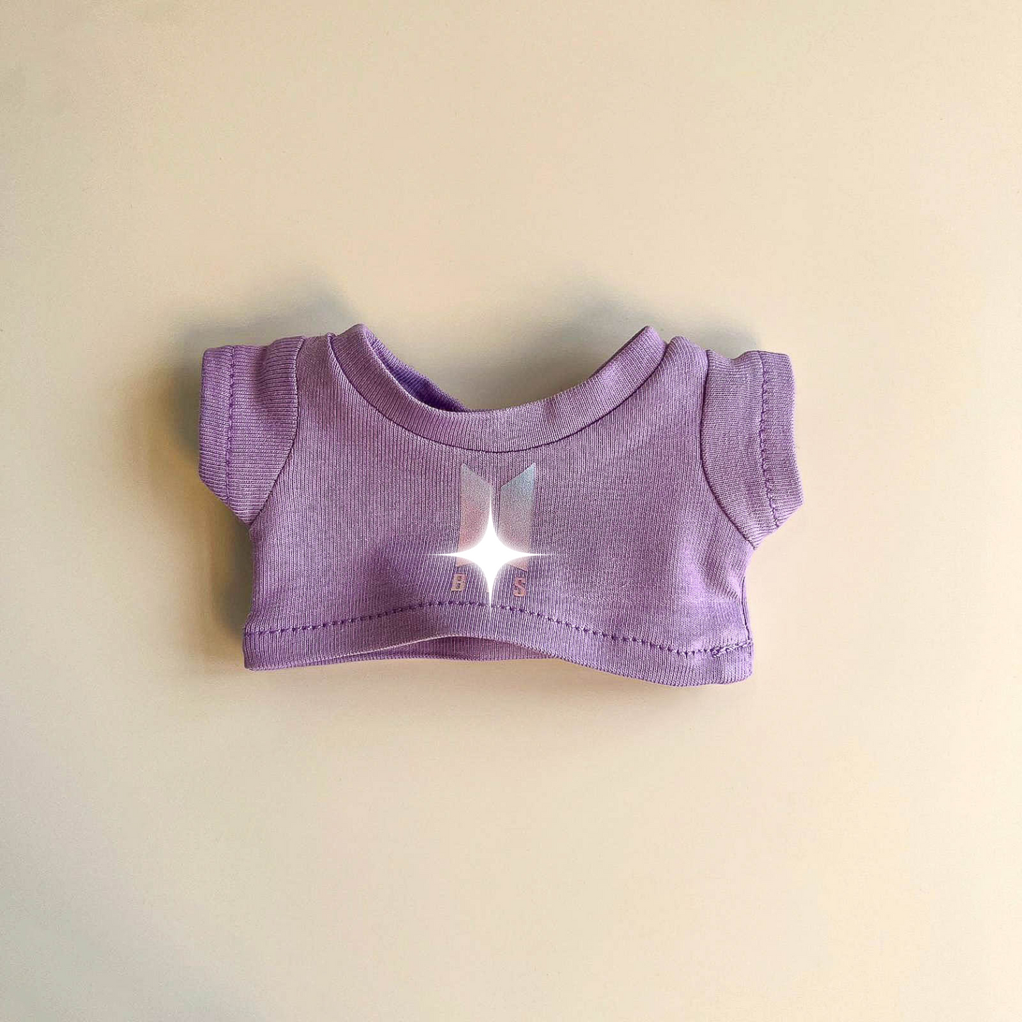 Labubu Bullet Proof Idol Tee Outfit (Colored Logo) — With Mini Fan Lightstick (2 Items)