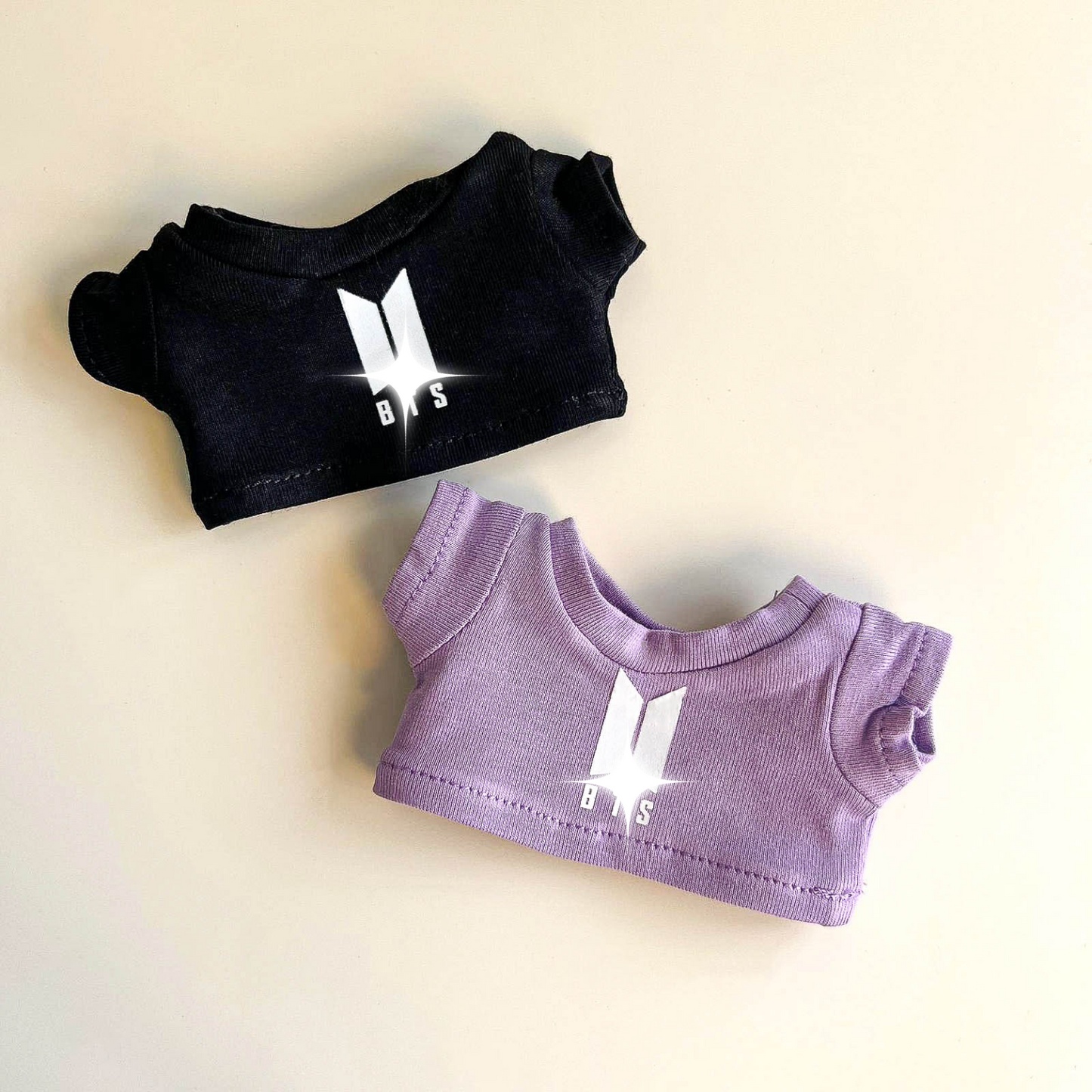 Labubu Bullet Proof Idol Tee Outfit (White Logo) — With Mini Fan Lightstick (2 Items)