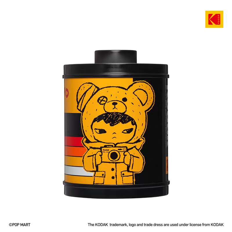 POP MART Hirono × Kodak Little Bear Vinyl Plush Pendant. Korea Exclusive