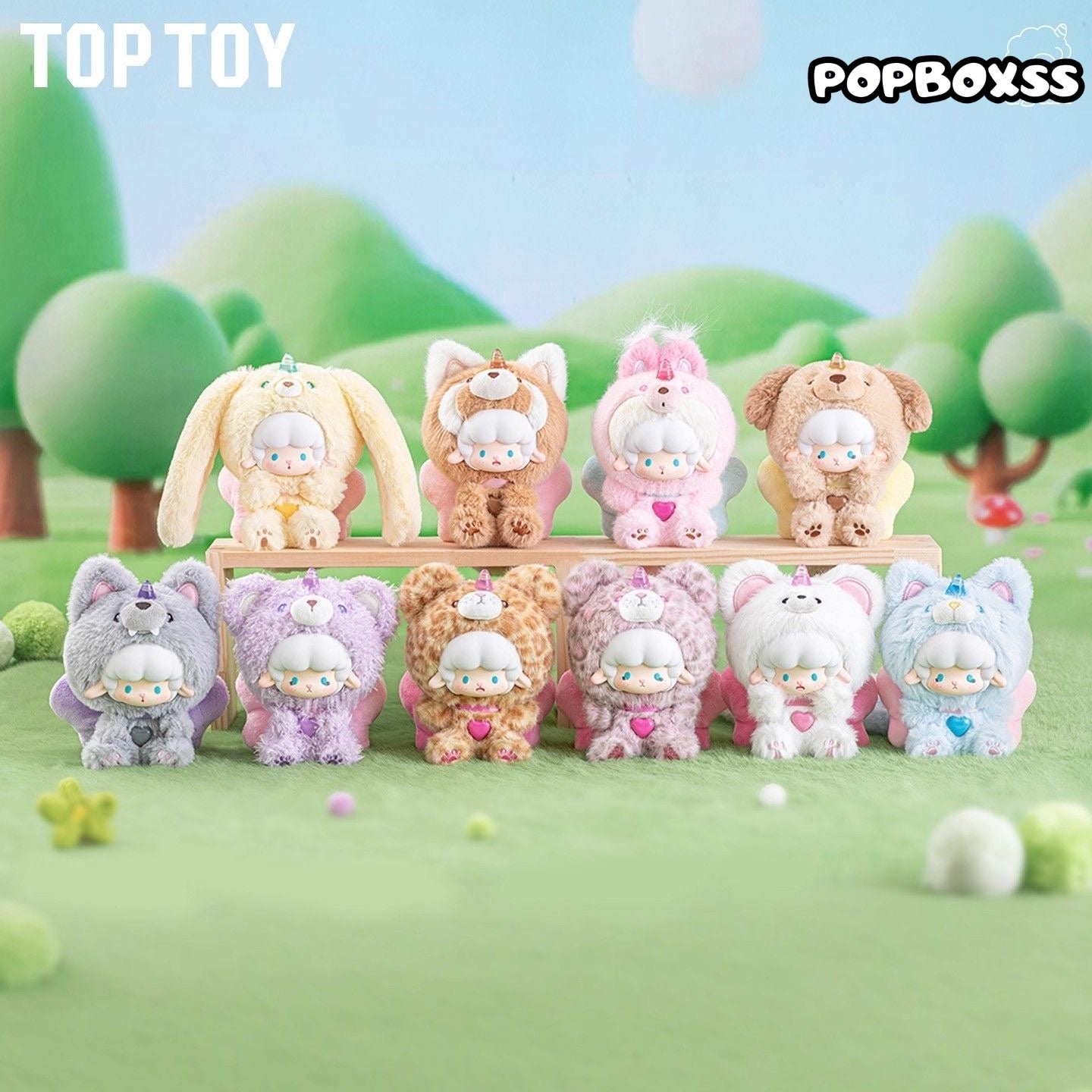 TOP TOY Gyun Big-Tailed Critter Crew Series Plush Blind Box