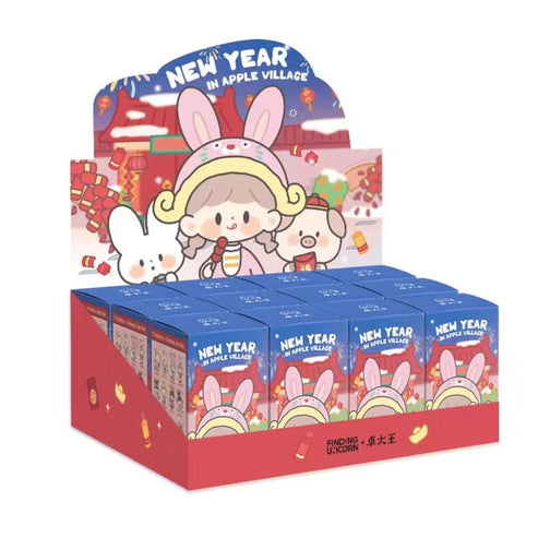 zZoton New Year In Apple Village Series Figures. Blind Box
