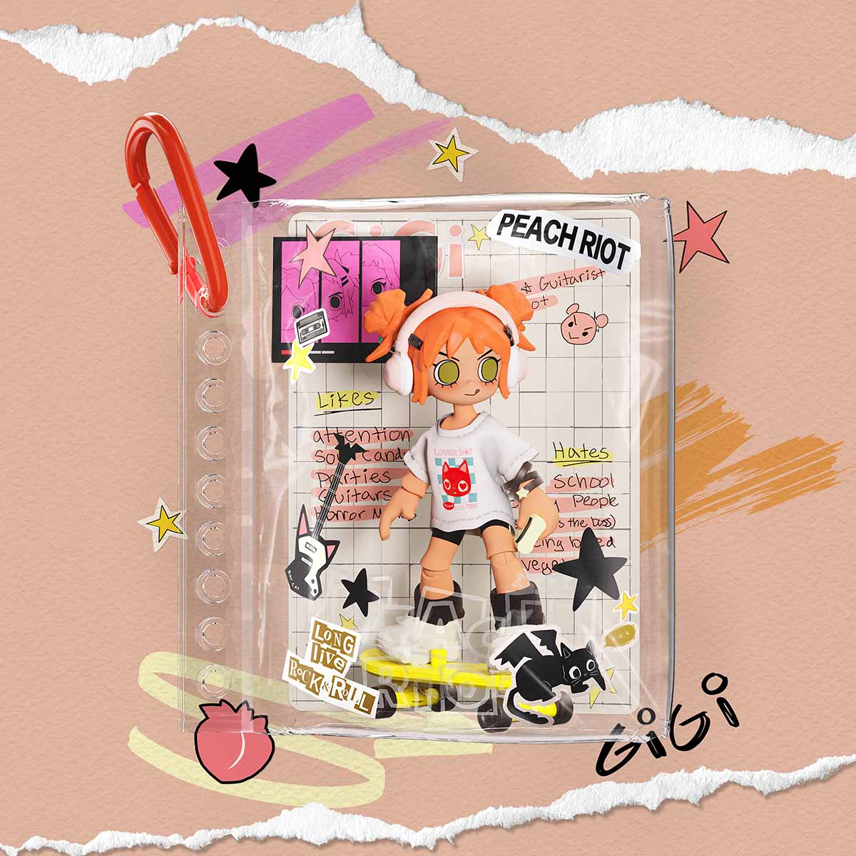 POPMART Peach Riot Carry the Music Series Block Pendant