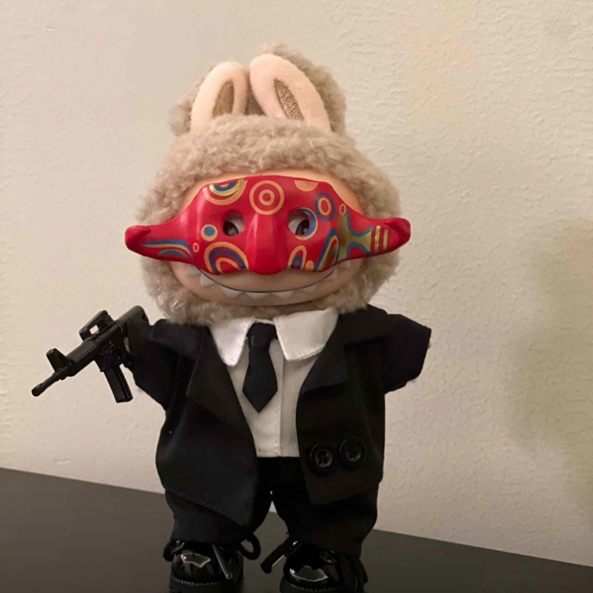 First. second and third generation labubu doll clothes black suit accessories mafia azu suit(No Dolls)