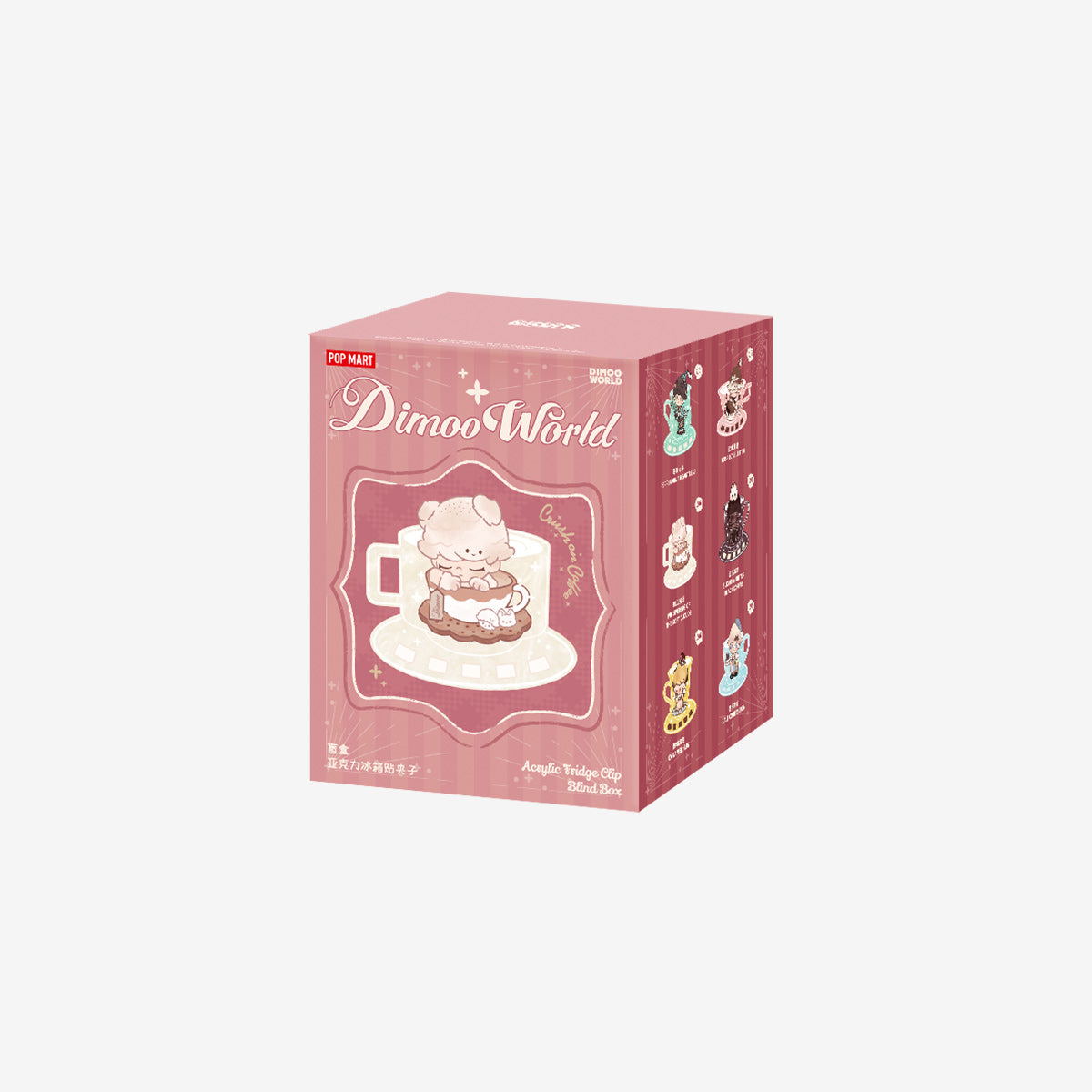 POPMART DIMOO Crush On Coffee Series-Acrylic Fridge Magnet Clip Blind Box