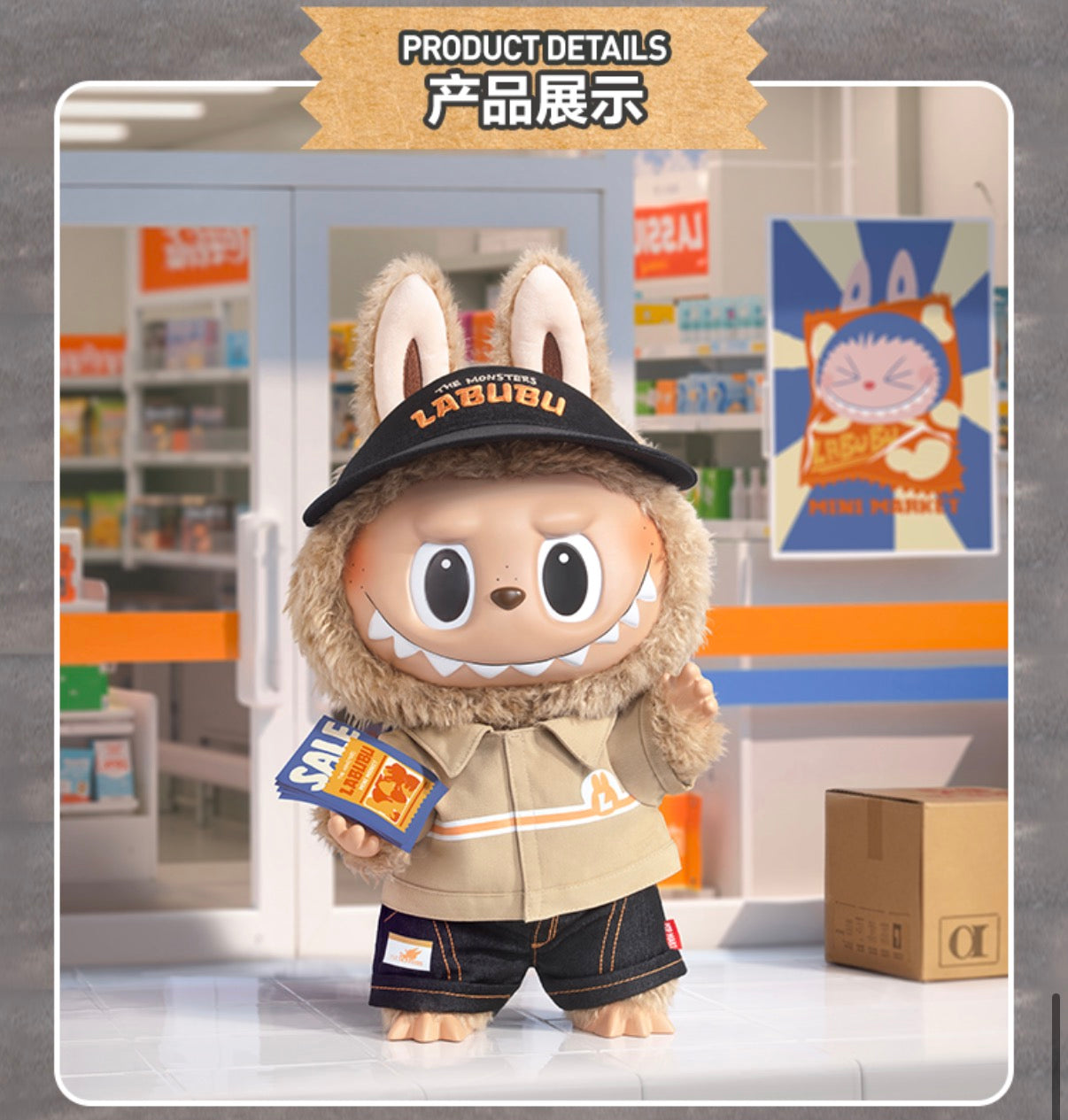 POPMART THE MONSTER-THE Naughty Cashier Vinyl plush toys(PRE-OREDER Two weeks)