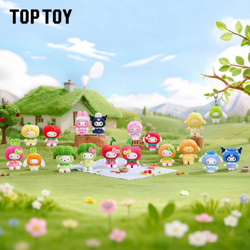 Sanrio Characters Fruit & Vegetable Series Mini Vinyl Keychain Pendant Blind Box
