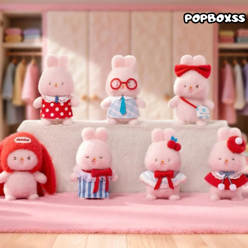 MOMO BUNNY Energetic Wardrobe Series Plush Pendant Blind Box