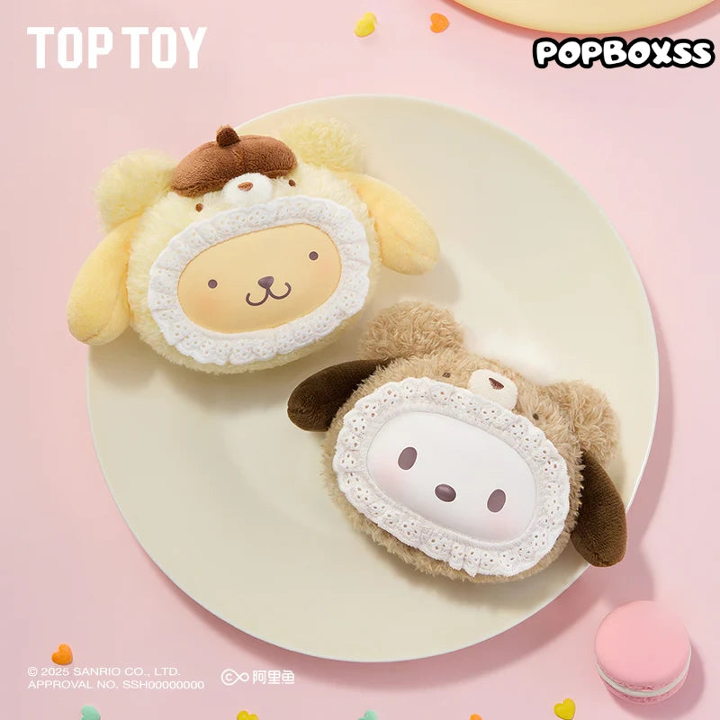 TOP TOY SANRIO Fluffy Teddy Bear Plush Keychain Gift Blind Box