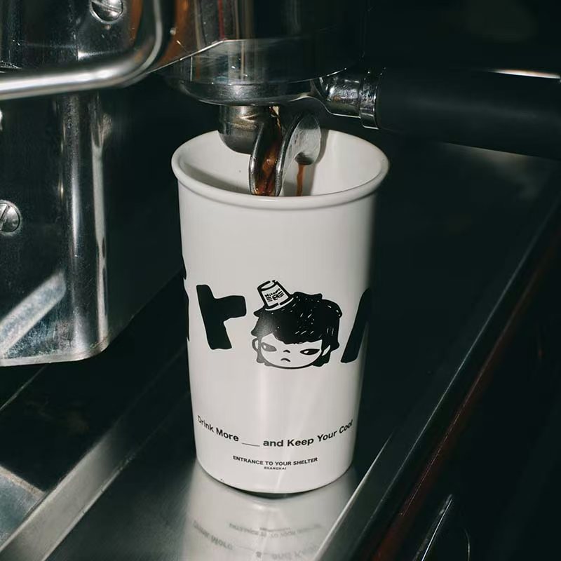 POPMART Hirono Convenience store roaming Shanghai Limited Ceramic cup