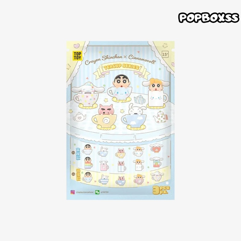TOP TOY Crayon Shinchan X Cinnamoroll Teacup Series Mini Figures Surprise Bags