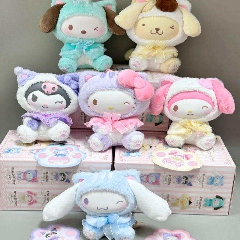 SANRIO Characters Play With Kittens Series Plush Dolls, Blind Box