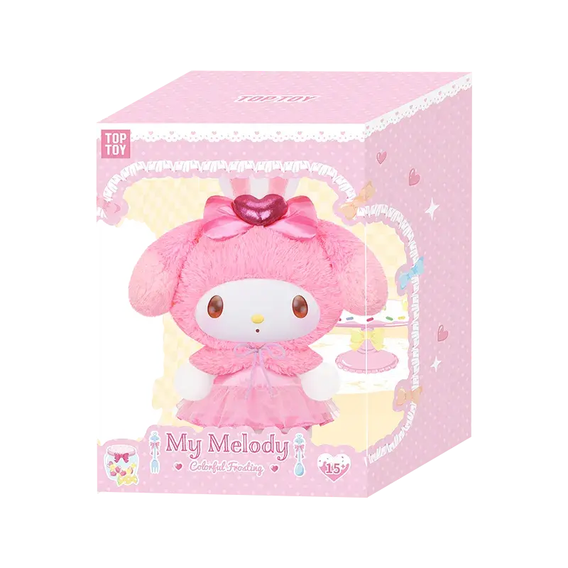 TOP TOY My Melody Strawberry Cookie & Colorful Frosting Series Vinyl Plush Figure