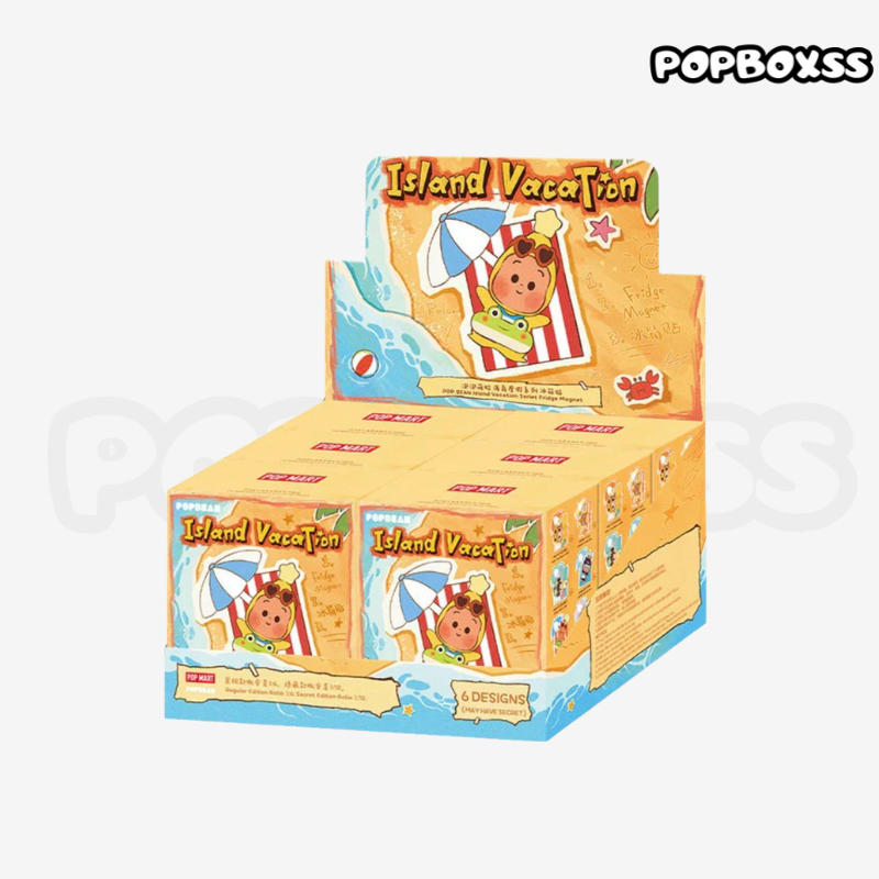 POPMART POP BEAN Island Vacation Series Refrigerator Magnet Blind Box (PRE-ORDER)