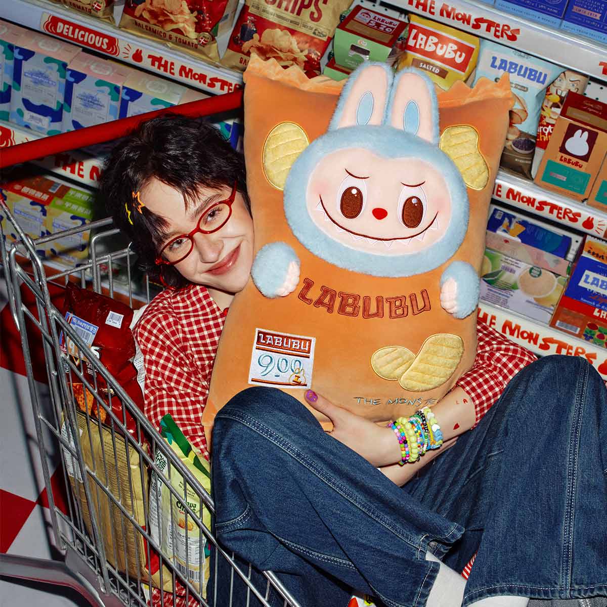 THE MONSTERS LABUBU Wacky Mart Series-Pillow (Chips)