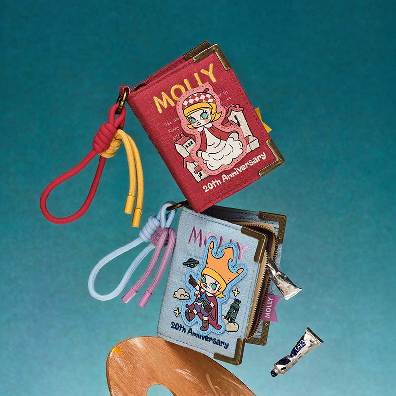 POP MART MOLLY 20th Anniversary Scenery Along the Way Series Retro Book Mini Bag Blind Box
