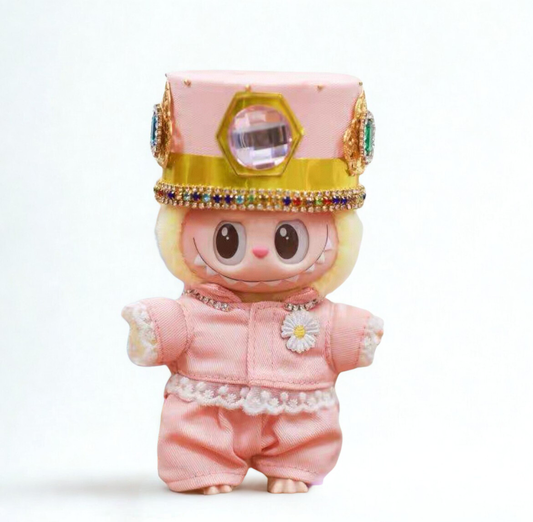 Labubu Pink Crown Royal Outfit Set – Idol-Inspired Collection (3 Items)