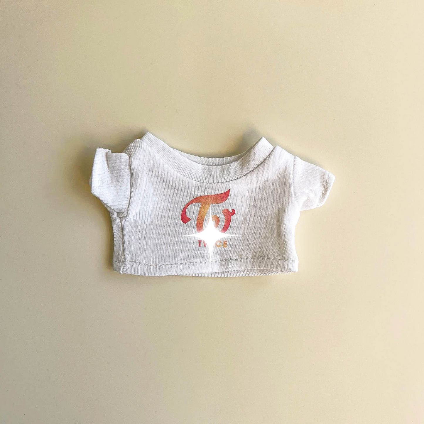 Labubu Pink Signal Idol Logo Tee Outfit (Colored) — With Mini Fan Lightstick (2 Items)