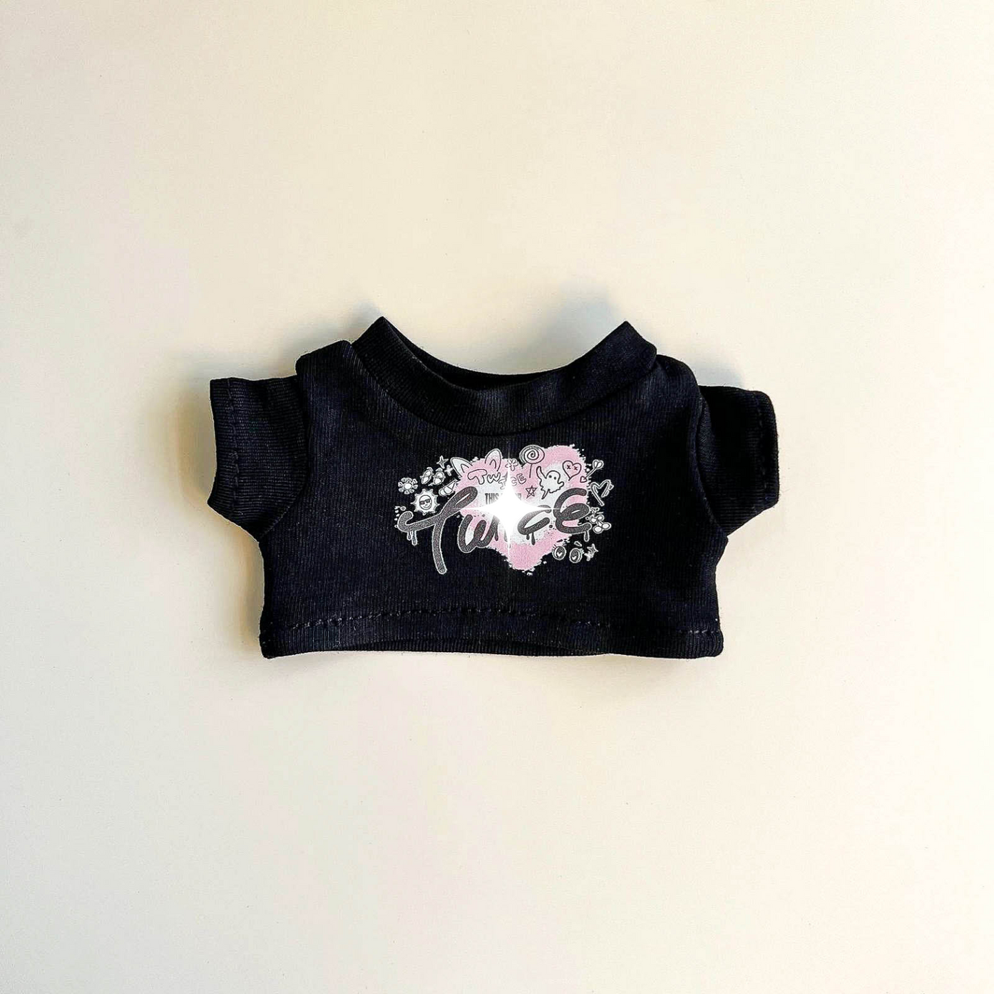 Labubu Pink Signal Idol Tee Outfit — With Mini Fan Lightstick (2 Items)