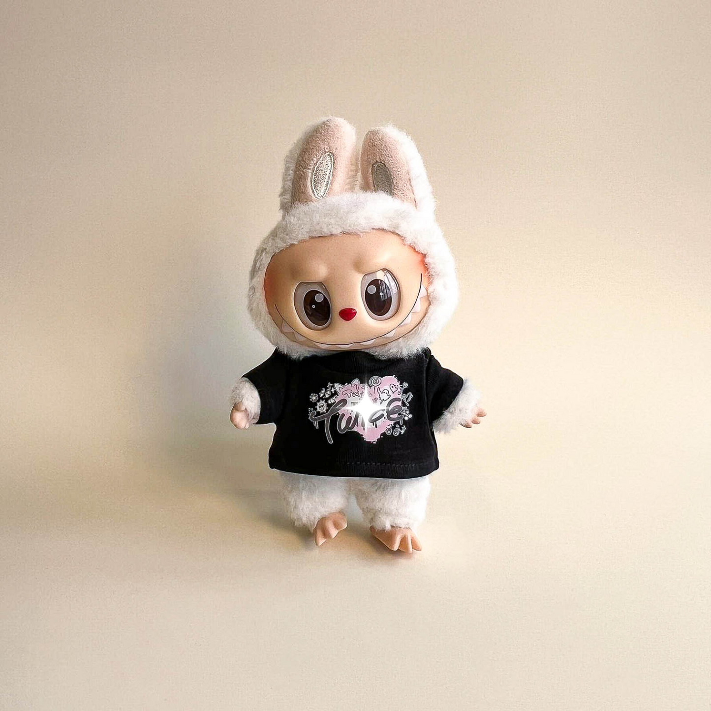 Labubu Pink Signal Idol Tee Outfit — With Mini Fan Lightstick (2 Items)