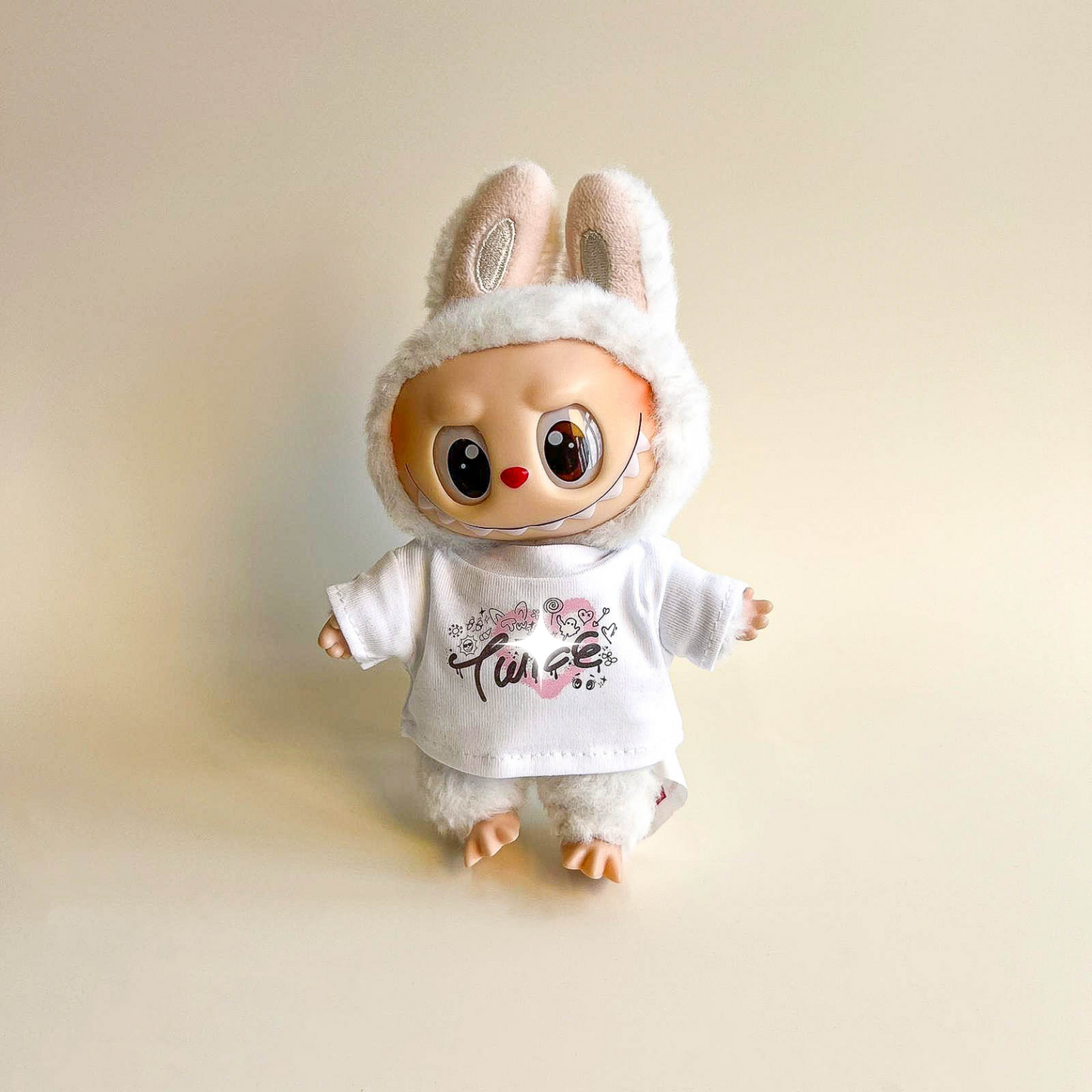 Labubu Pink Signal Idol Tee Outfit — With Mini Fan Lightstick (2 Items)